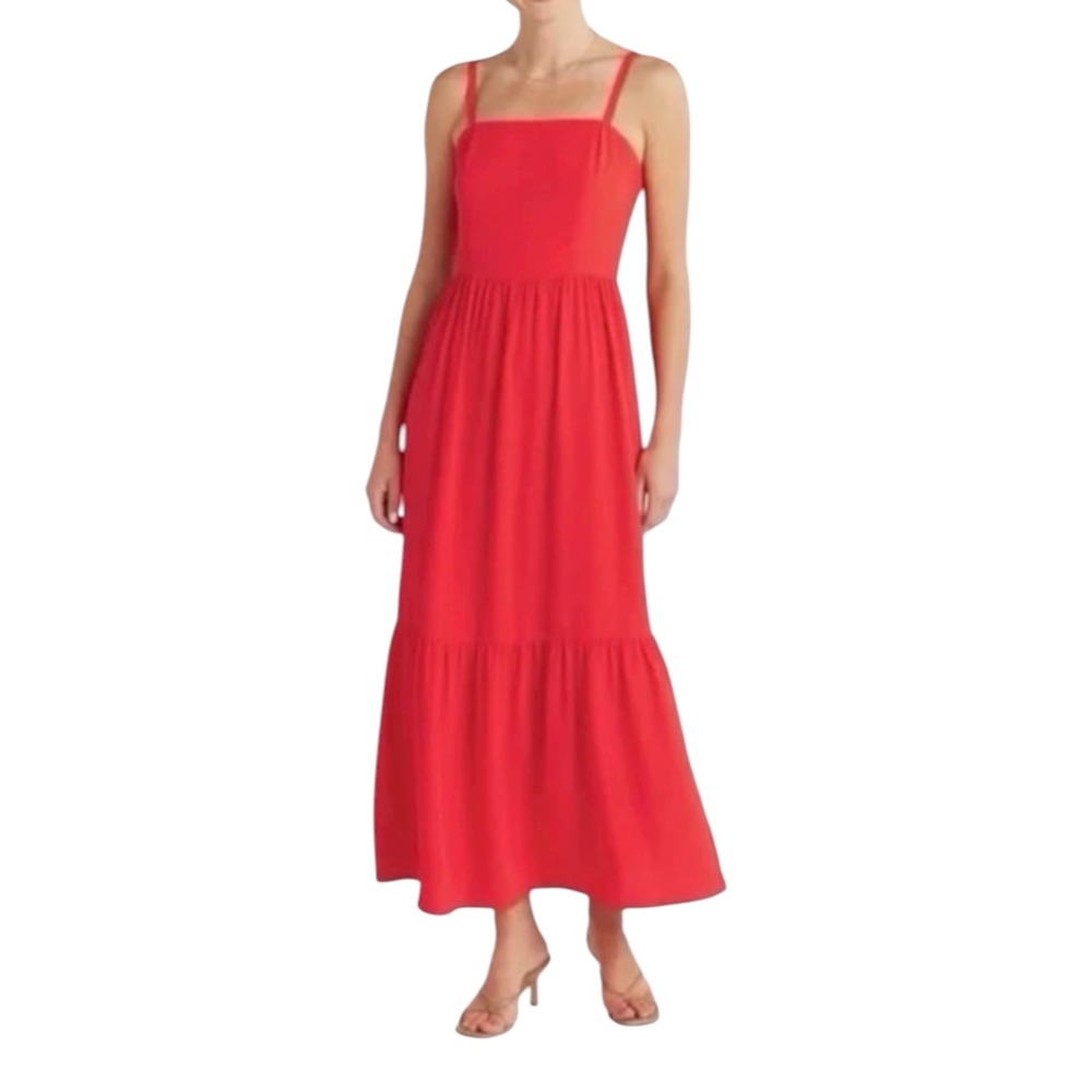 Nine Britton Dolly Square Neck
Maxi Dress Red Size Large NWT